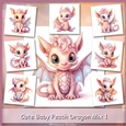 Cute Baby Peach Dragon Mix 1