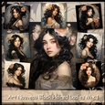 Art Nouveau Black Haired Ladies Mix 1 