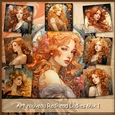 Art nouveau Redhead Ladies Mix 1