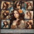 Art nouveau Brunette Ladies Mix 1