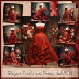Elegant Frocks and Florals Red Mix 1