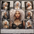Art Nouveau Melanated White Haired Ladies Mix 1