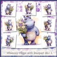 Whimsey Hippo with Bouquet Mix 1
