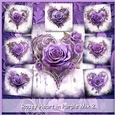 Rosey Heart in Purple Mix 2