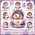 Teacup Hedgehog in Purple Mix 1