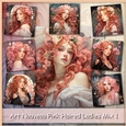Art Nouveau Pink Haired Ladies Mix 1