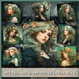 Art Nouveau Green Haired Ladies Mix 1