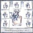 Floral Fragrance in Gray - Mix 1