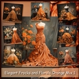 Elegant Frocks and Florals Orange Mix 1