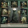 Elegant Frocks and Florals Green Mix 1