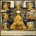 Elegant Frocks and Florals Yellow Mix 1