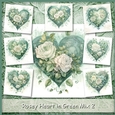 Rosey Heart in Green Mix 2