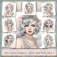 Art Deco Beauty - Mint and Pink Mix 1