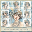 Art Deco Beauty - Blue and Gold Mix 1