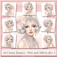 Art Deco Beauty - Pink and White Mix 1