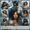 Art Nouveau Melanated Blue Haired Ladies Mix 1
