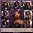 Art Nouveau Melanated Purple Haired Ladies Mix 1