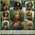Art Nouveau Melanated Green Haired Ladies Mix 1