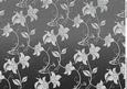 Delicate Embossed Silk Floral Paper - Dark Grey