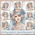Art Deco Beauty - Blue and Peach Mix 2