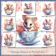 Teacup Mouse in Pastel Mix 1