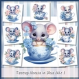 Teacup Mouse in Blue Mix 1