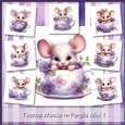 Teacup Mouse in Purple Mix 1