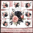 Essential Florals in Black and Blush - Mix 1