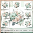 Essential Florals in Mint and Peach - Mix 1