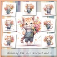 Whimsey Cat with Bouquet Mix 1