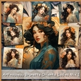 Art nouveau Brunette Oriental Ladies Mix 1