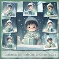 Christmas Boy with Gifts in Green - Mix 2