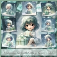 Christmas Girl with Gifts in Green - Mix 1