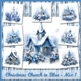 Christmas Church in Blue - Mix 1