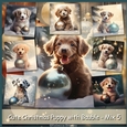 Cute Christmas Puppy with Bauble - Mix 5