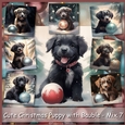 Cute Christmas Puppy with Bauble - Mix 7