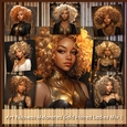 Art Nouveau Melanated Gold Haired Ladies Mix 1
