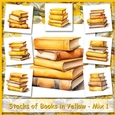 Stacks of Books in Yellow - Mix 1