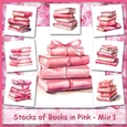 Stacks of Books in Pink - Mix 1