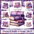 Stacks of Books in Purple - Mix 1