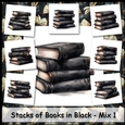 Stacks of Books in Black - Mix 1