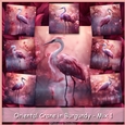 Oriental Crane in Burgundy - Mix 1