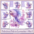 Fabulous Fish in Lavender - Mix 1