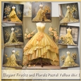 Elegant Frocks and Florals Pastel Yellow Mix 1