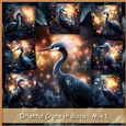 Oriental Crane in Black - Mix 1