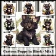 Cartoon Puppy in Black - Mix 1