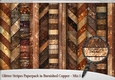 Glitter Stripes Paperpack in Burnished Copper - Mix 1