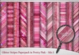 Glitter Stripes Paperpack in Pretty Pink - Mix 1