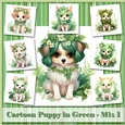 Cartoon Puppy in Green - Mix 1
