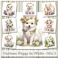 Cartoon Puppy in White - Mix 1